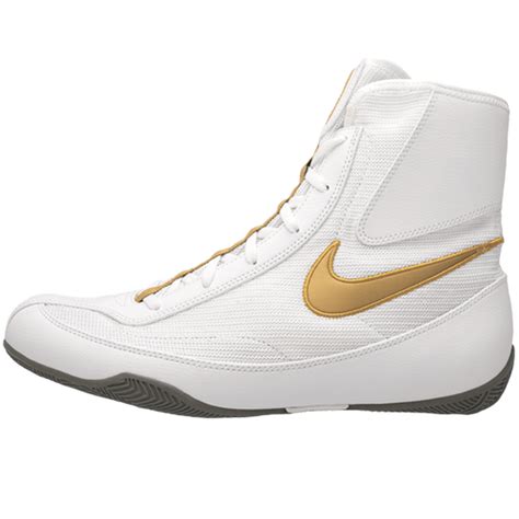 Nike Machomai 2 White // Gold Boxing Shoes 